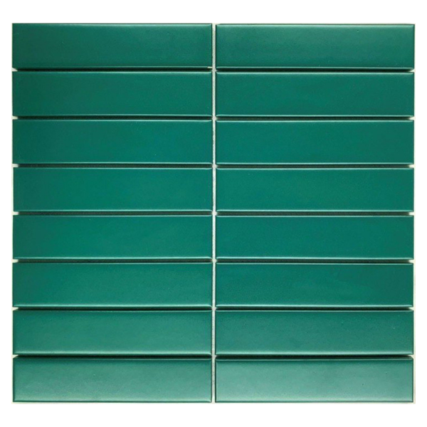 Gạch Mosaic que xanh lá đậm mờ DS303
