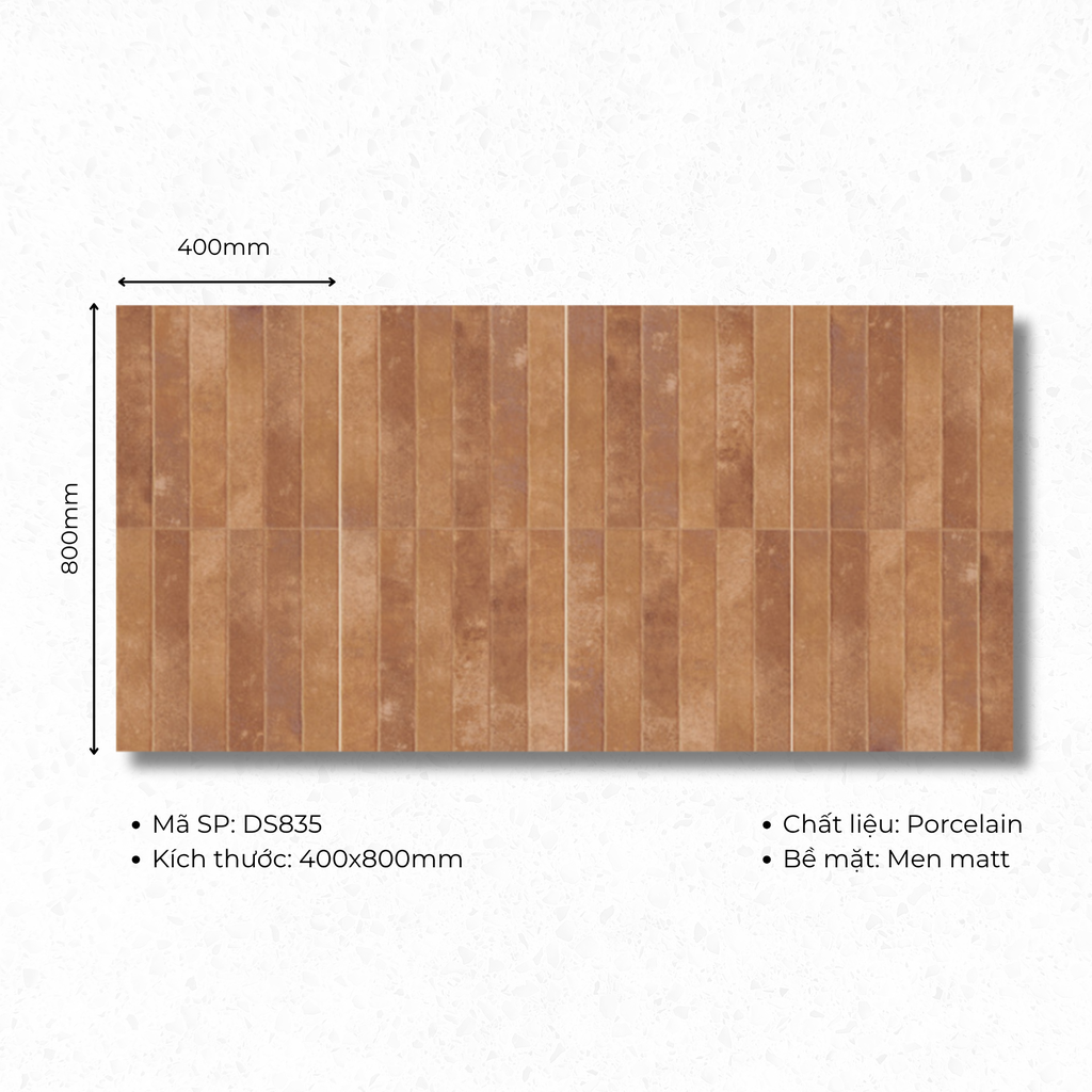 Gạch ốp lát 400x800 mã DS835(1thùng/1.92m2/6v/36,5kg)