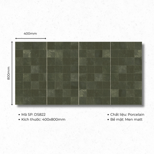 [DS822] Gạch ốp lát Porcelain  400x800 mã DS822