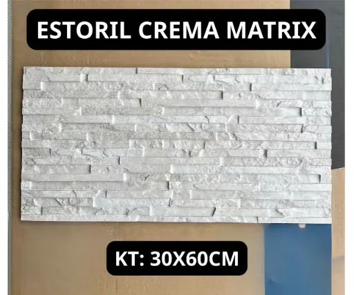 Gạch ấn giả đá 300x600mm mã Crema Metrix