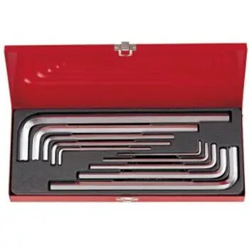 Bộ lục giác thuần 10 cây 3-17mm hộp sắt Kingtony 20210MR