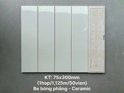 [PSTA75301] Gạch thẻ be bóng phẳng KT 75x300mm PSTA75301